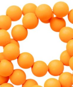 Acryl kralen mat 8mm Oranje tangerine