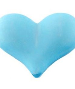 Acryl Kralen hartje mat 17x22mm Aqua blauw
