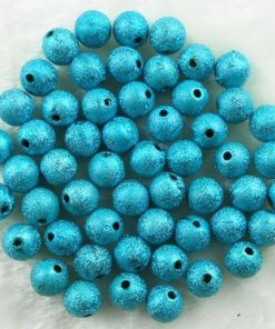 Acryl kralen stardust Turquoise 10mm