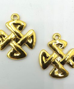 Keltische knoop 32x27mm goud