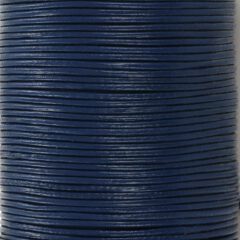 DQ Leer rond 1mm donkerblauw