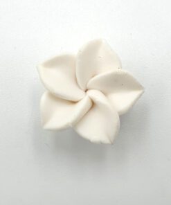 Fimo kraal bloem 16mm wit