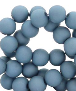 6 mm acryl kralen Cendre blue