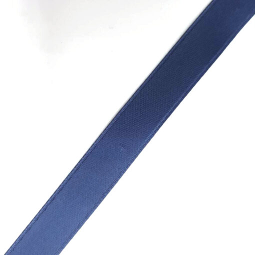 Superzacht dubbelzijdig Satijnlint 10mm Jeansblauw