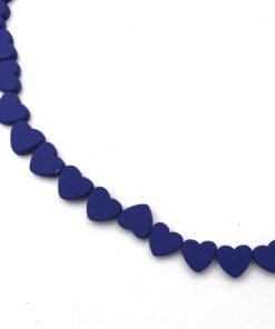 Hematite kralen hartje 6mm Donkerblauw