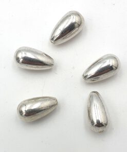 Metallook kraal rond 10mm antiek zilver