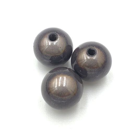 3D Miracle beads Grijs bruin 12mm
