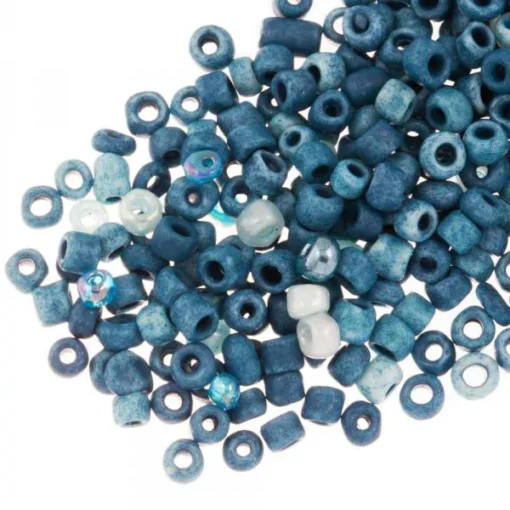 Kralenmix - Rocailles (3 - 4 mm) Medium Blue Mix (10gr)