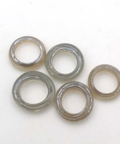 Glaskralen Taupe ring 12-15mm
