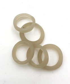 Glaskralen Beige ring 12-15mm