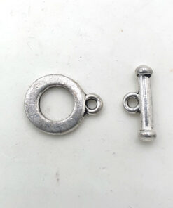 Metalen kapittel slotje Basic Quality 14mm Antiek zilver
