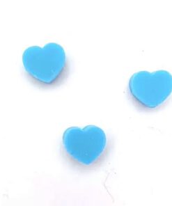 Polymeer kralen hartje 9mm blauw