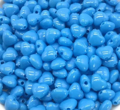 Acryl hartje mat blauw 8mm