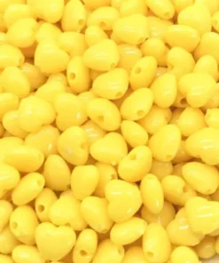 Acryl hartje mat geel 8mm