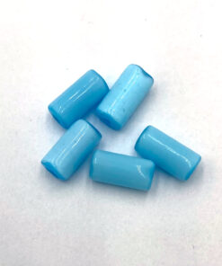 Glaskralen tube Aqua 5x10mm (5st)