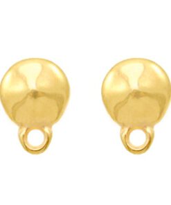 DQ metaal earpin rond met oog Goud