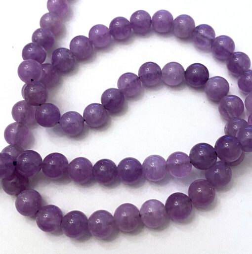 Natuursteen chalcedony kraal lavendel 6mm