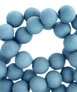 6mm acryl kraal matt Glazier blue