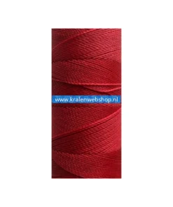 Braziliaans polyester waxkoord Deep red 0.5mm