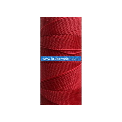 Braziliaans polyester waxkoord Deep red 0.5mm