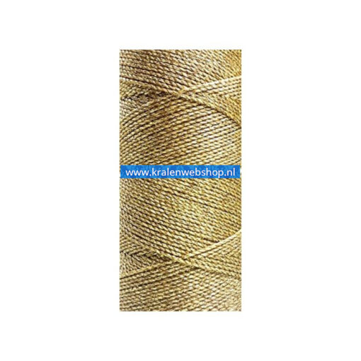 Braziliaans polyester waxkoord Goud 0.5mm