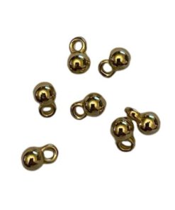 Metallook bedel bal 7x4mm goud