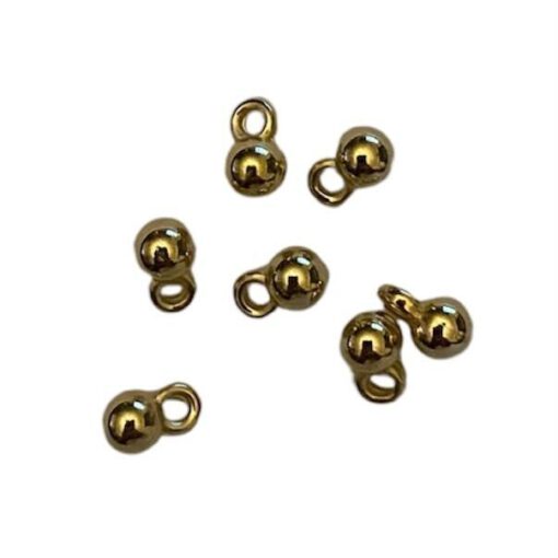 Metallook bedel bal 7x4mm goud