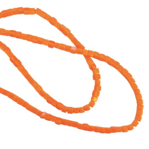 Top Facet kralen vierkant 3mm Orange