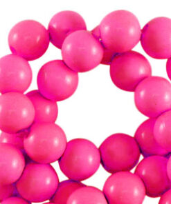10mm acryl kralen shiny Fuchsia pink
